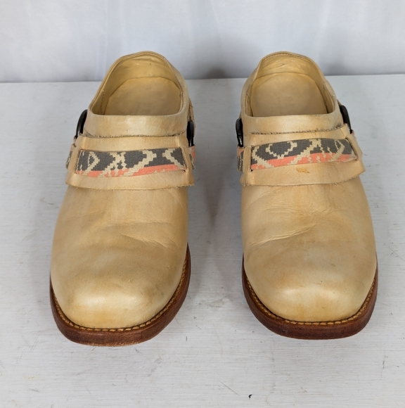 Bed Stu Driftwood Aztec Leather Western Cowgirl Clogs Mules - Picture 4 of 8